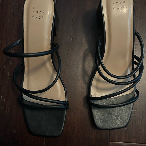 A New Day brand, black chunky heels from Target. - Picture 3 of 3